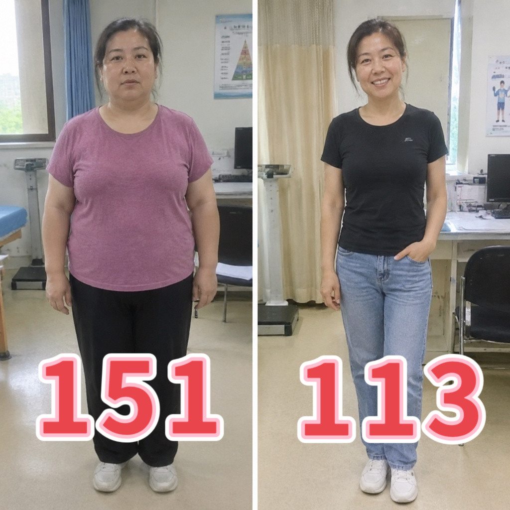 腰围减到2尺1！体重从151斤瘦到113斤！内脏脂肪指数从14级到7级！减肥真不