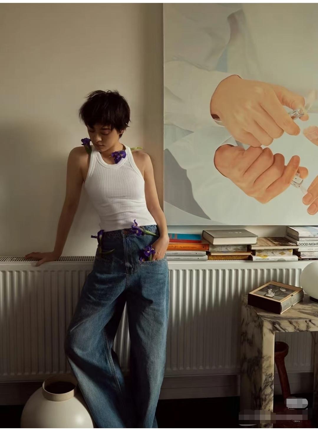 孙俪，这张好有少年感。