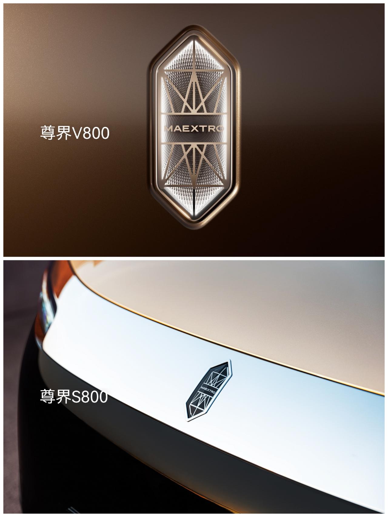 尊界V800上的尊界车标变得更尊了！​​​