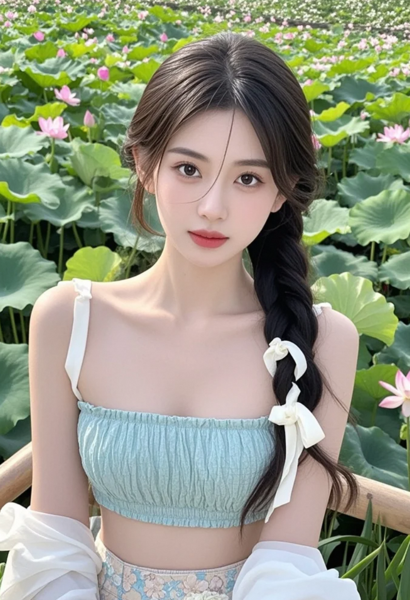 荷塘深处的秘密：她为何独自在此？
