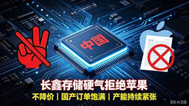 长鑫存储硬气拒苹果: 不降价, 国产订单都接不完