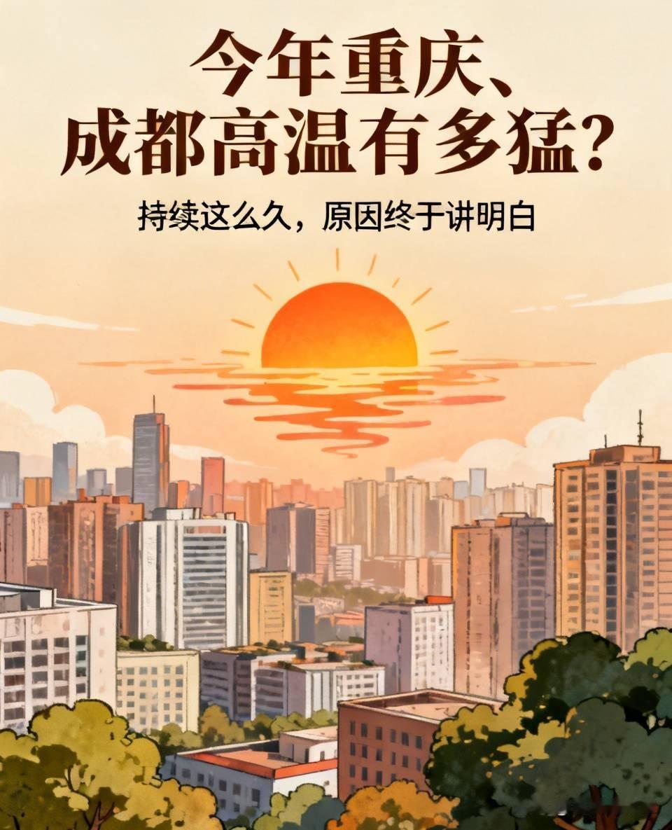 今年重庆、成都高温有多猛？持续这么久，原因终于讲明白今年去过成渝两地的人都