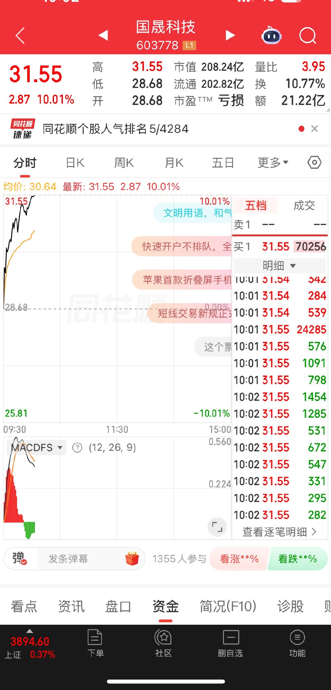 这个被洗出来了，今天继续涨停了
