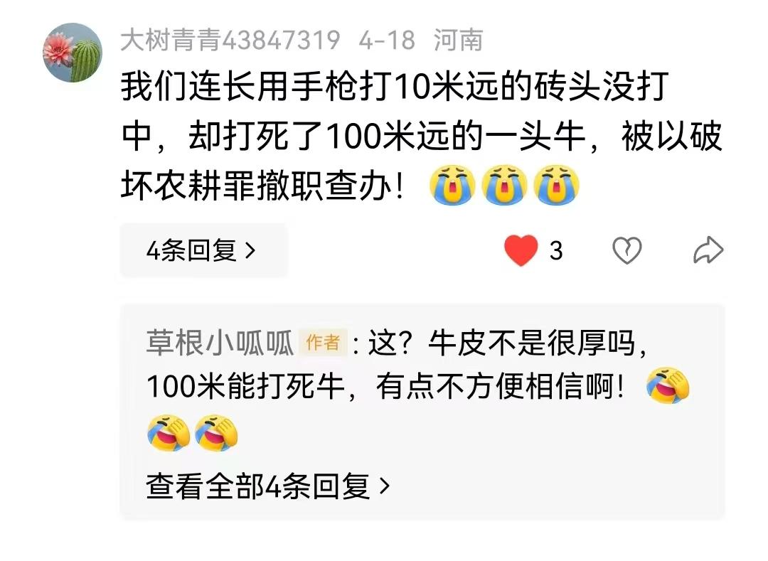一名退伍老兵在评论区说，他的连长用手枪10米打不中一块砖，却打死了1