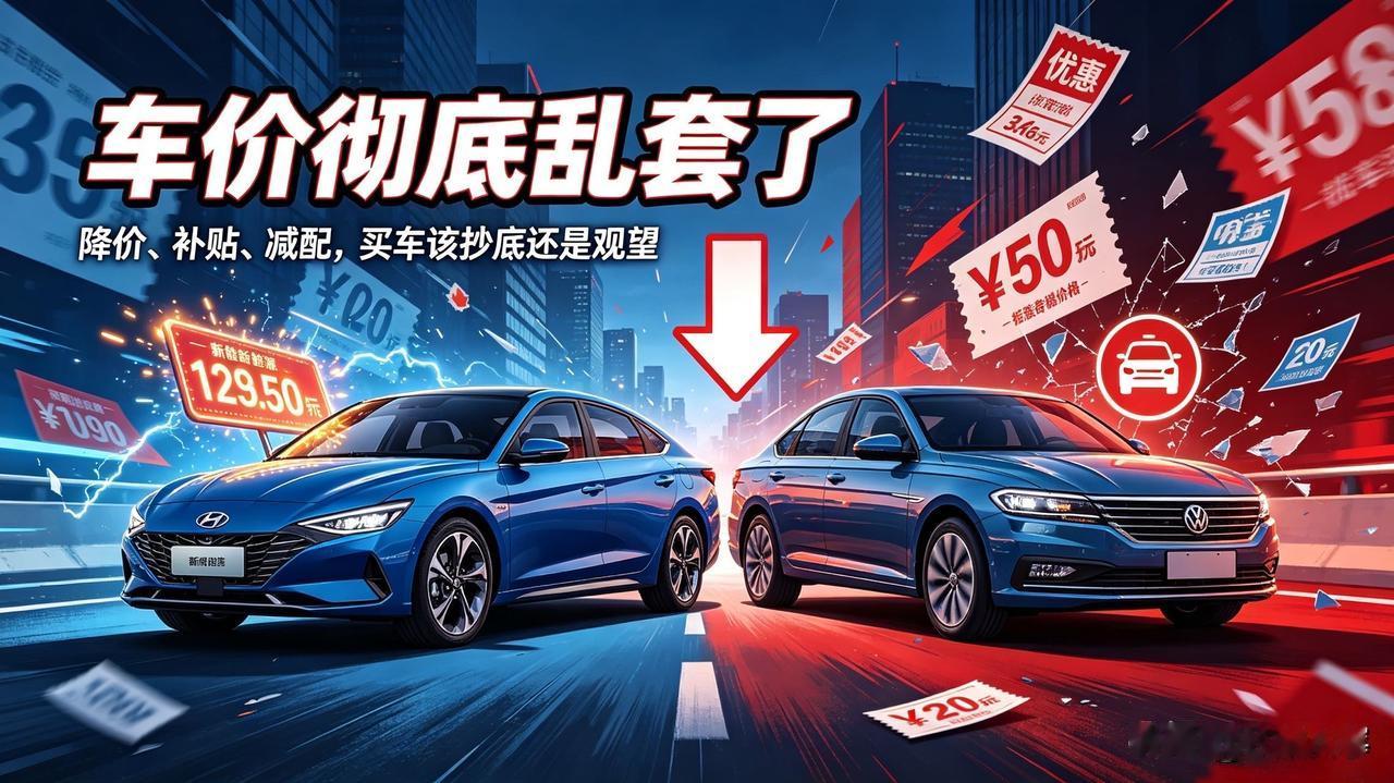 离谱！新能源车价格彻底乱套，买车的全被搞懵了现在的新能源车市，已经不能用降价