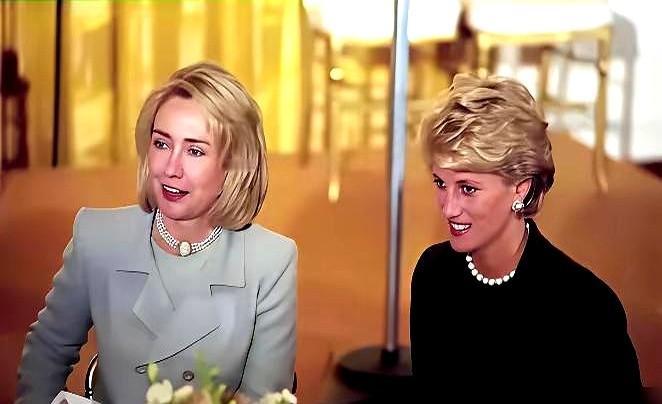 王妃气质不如第一夫人？当年白宫一场早餐会，看清了。1996年9月，戴安娜王妃