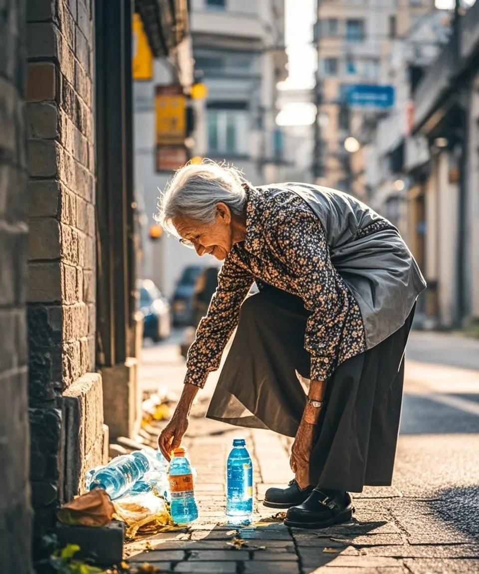 我家对门老太太，经常空闲的时候捡瓶子，捡来瓶子卖的钱，给孙子买饮料喝，喝完饮料瓶