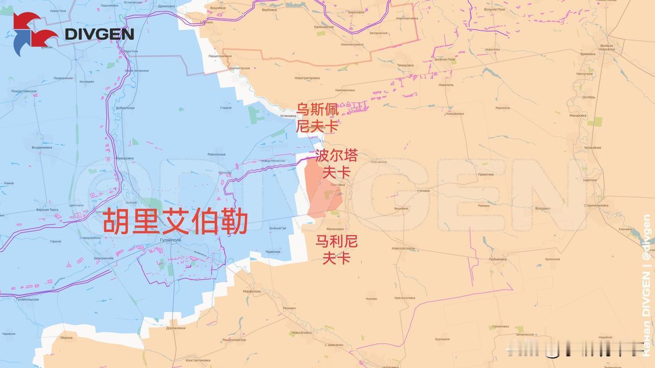 11月2日箭头社更新俄乌战报：图一：俄军在扎波罗热州的波尔塔夫卡村以西推进。