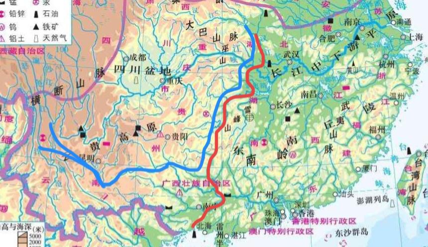 南水北调新线路，兼顾运河！1.湖广南水北调是新线路(蓝色线)云南省内西水东调