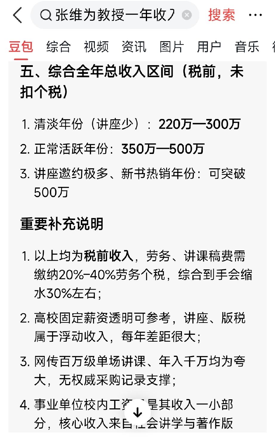 对于张维为教授这种国家级人才而言，这点工资收入太低了吧。复旦大学中国研究院院长，