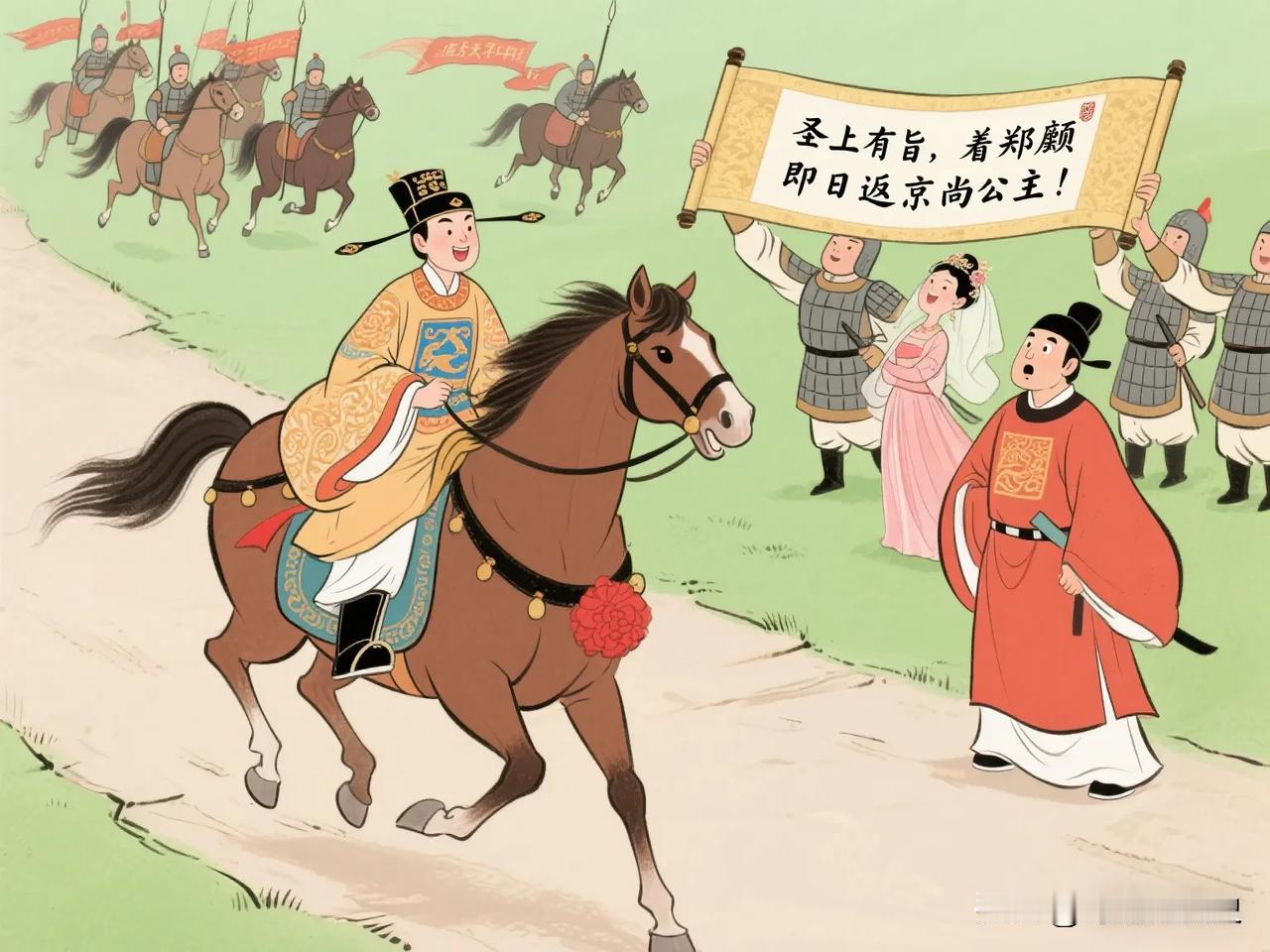 唐大中三年，新科状元郑颢赴楚州迎娶定亲多年的卢氏，半路上突然被飞骑截停。宰相白敏