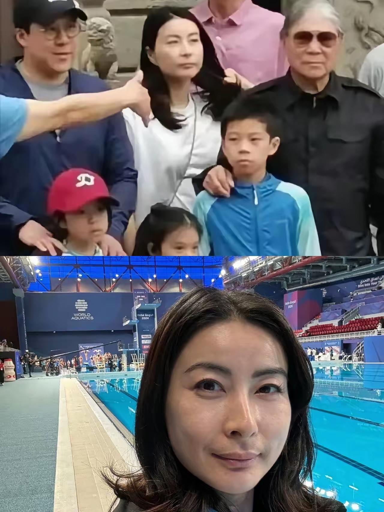 郭晶晶和公公同框的画面也太暖了吧！别家豪门媳妇见了长辈都绕着走，她却像亲闺女似的