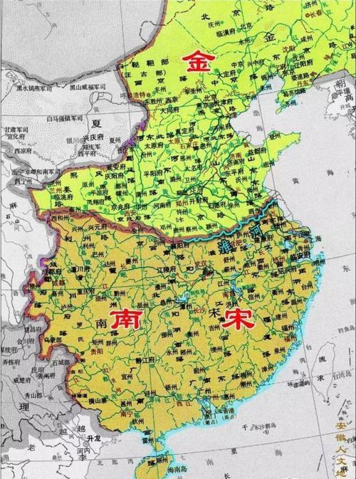 秦岭以北都有女真的血脉金朝：南界推进到秦岭—淮河金朝1115年起家于上京