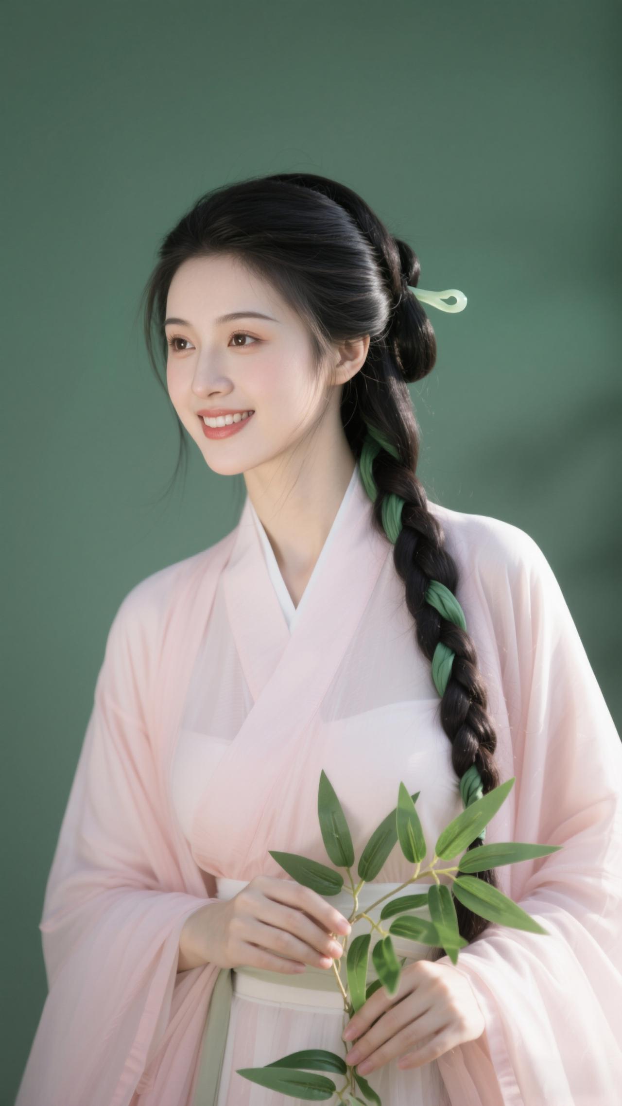 竹簪暗锁玲珑韵，枝束明承清趣甜。汉服写真国风古韵清纯甜美原创古风计划古风