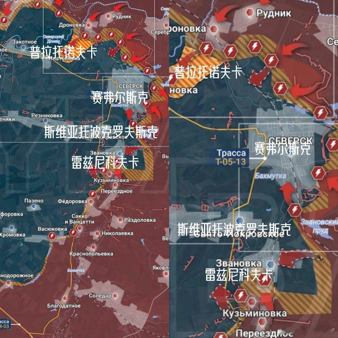 俄乌风云录，俄军正向塞弗尔斯克方向推进。俄军宣布解放普拉托诺夫卡。如果确认，塞弗