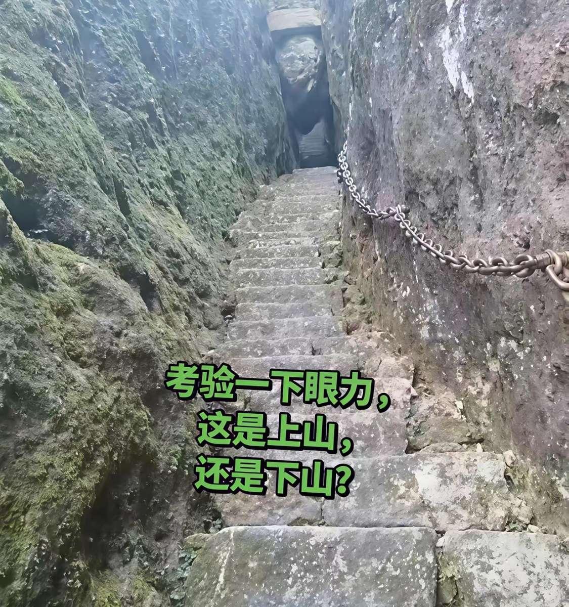 考考你的眼力，这是在上山还是下山？