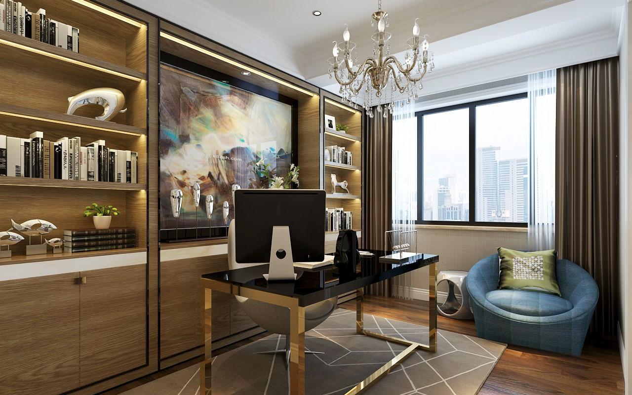 这样的书房设计，简直就是梦寐以求的。可以说，很多男的在一个家里最想要的就是一