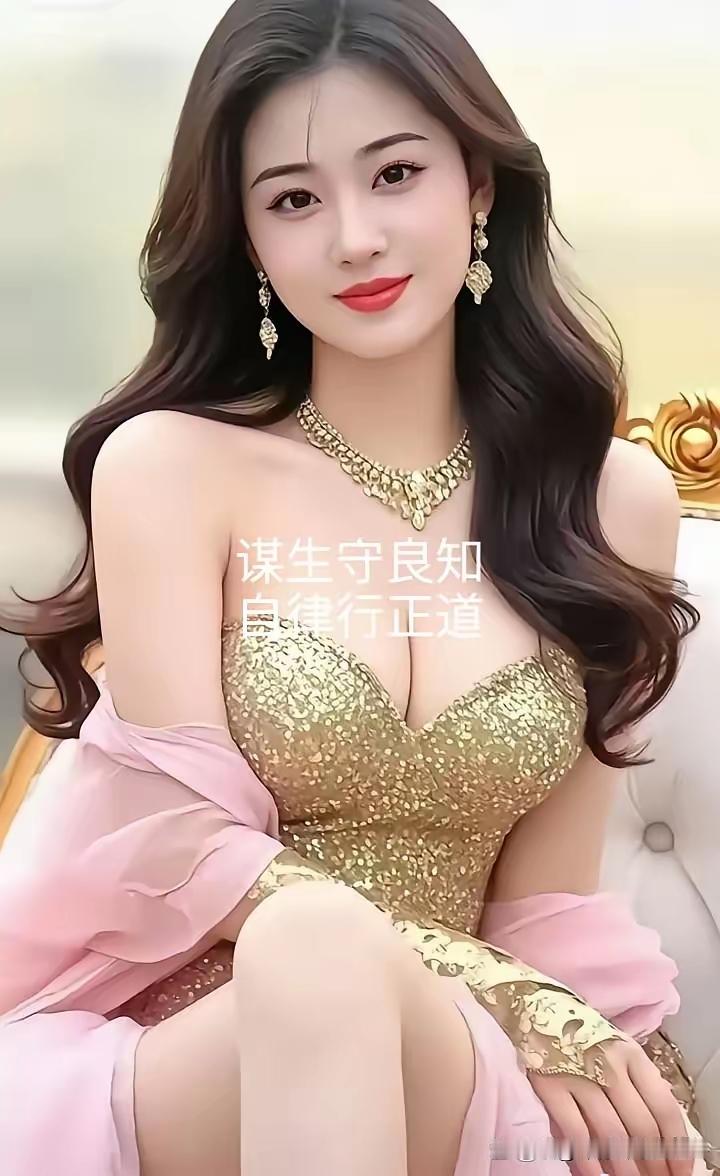 优雅女神，金光闪闪，自信满满！