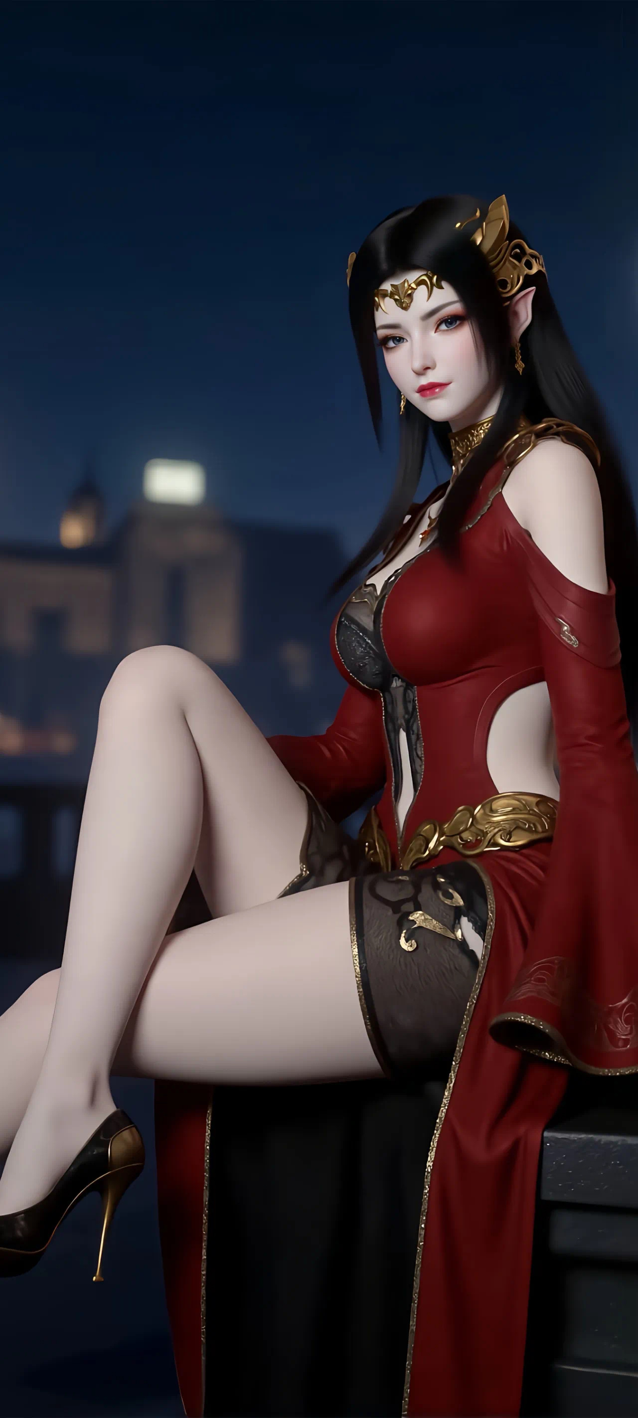 斗破苍穹美杜莎女王【精致美图】彩鳞最为标志性的部位，就是这逆天的长腿！国产动