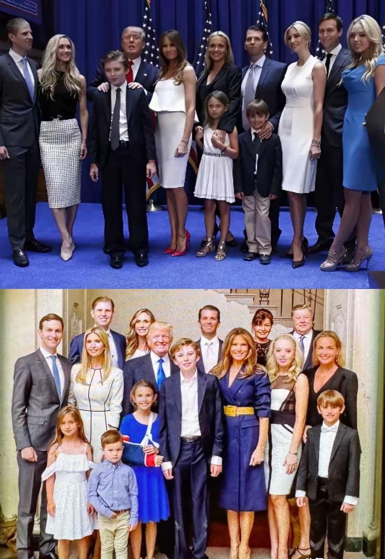 估计特朗普现在肠子都悔青了，当初手贱把亲人照片往网上一发，如今怕是怎么也想不到，