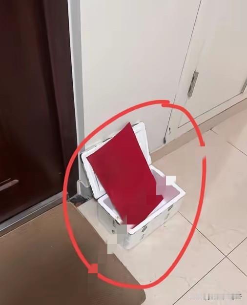 不知道是谁，在我家入户门的地毯下边，放了一块红布，我昨天正好休息在家，我寻思，把