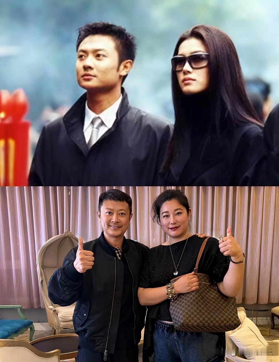 一胖真的毁所有啊！模特出身的于娜中年发福后，胖到认不出，和印小天合影对比照，前