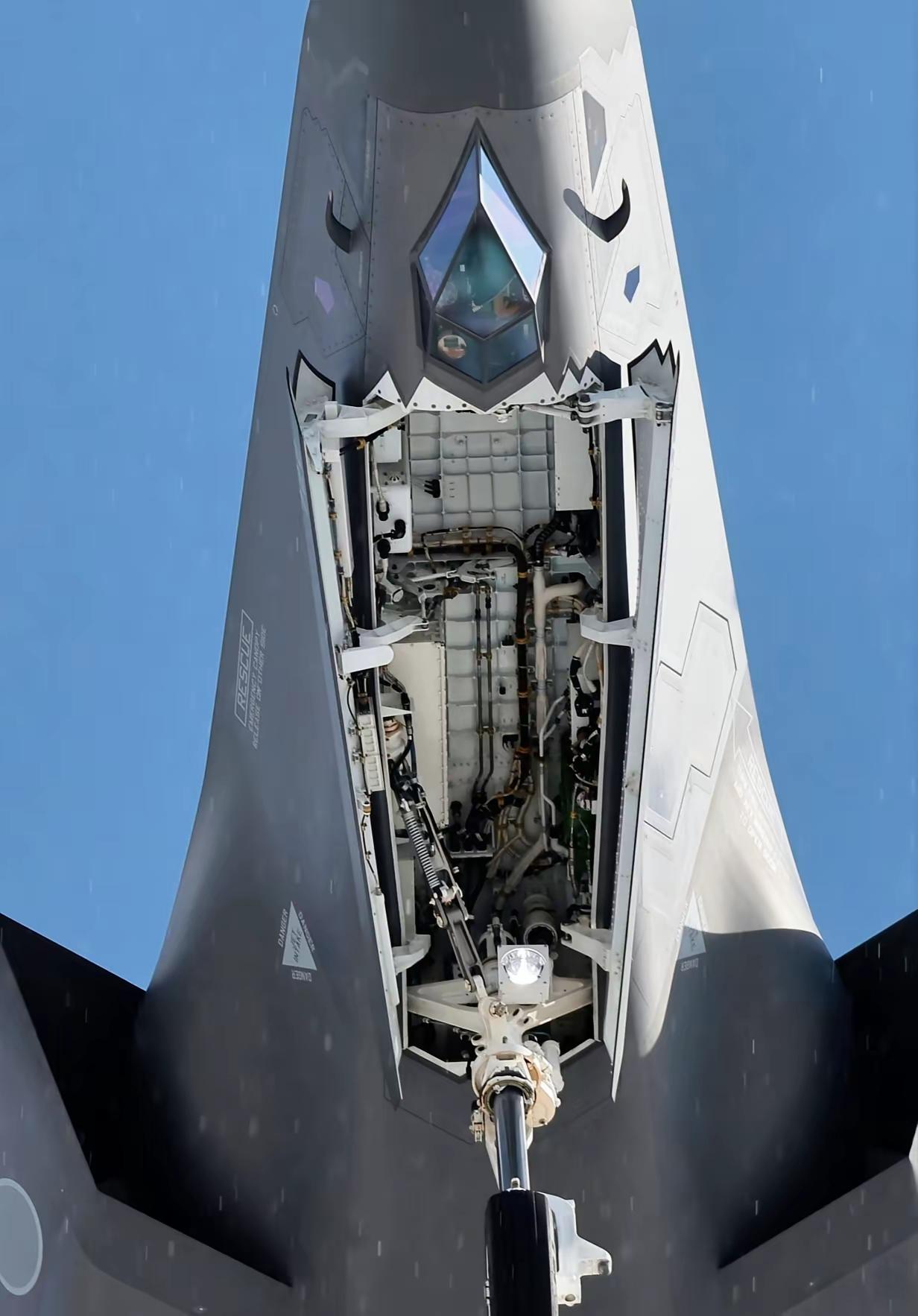 F-35的做工工艺水平还是可以的，就是有点杂乱无章。不像F-22，歼-35那样的