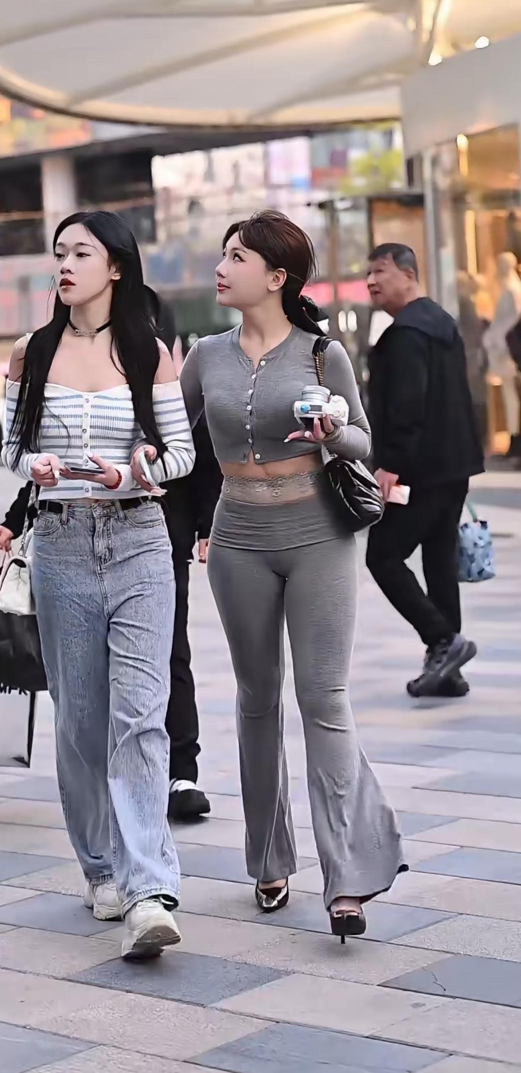 气质范 街头穿搭 美女 好身材好气质