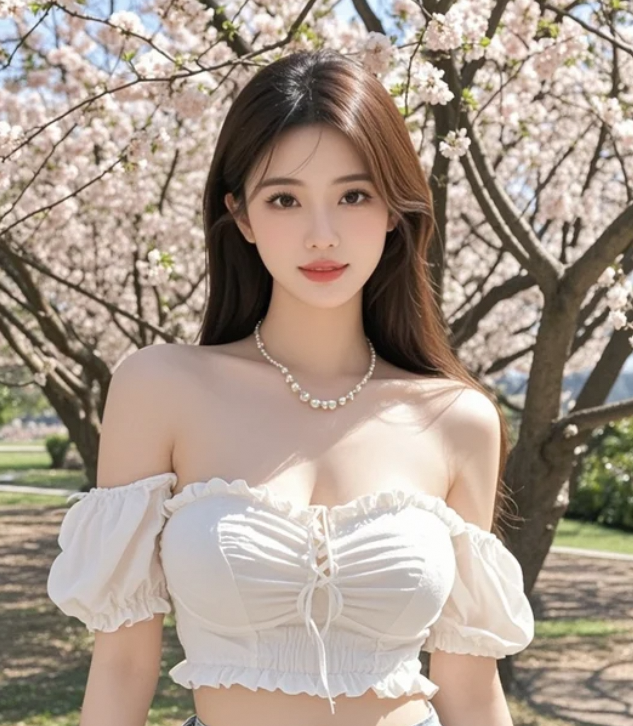 樱花如雪落，她似梦中人
