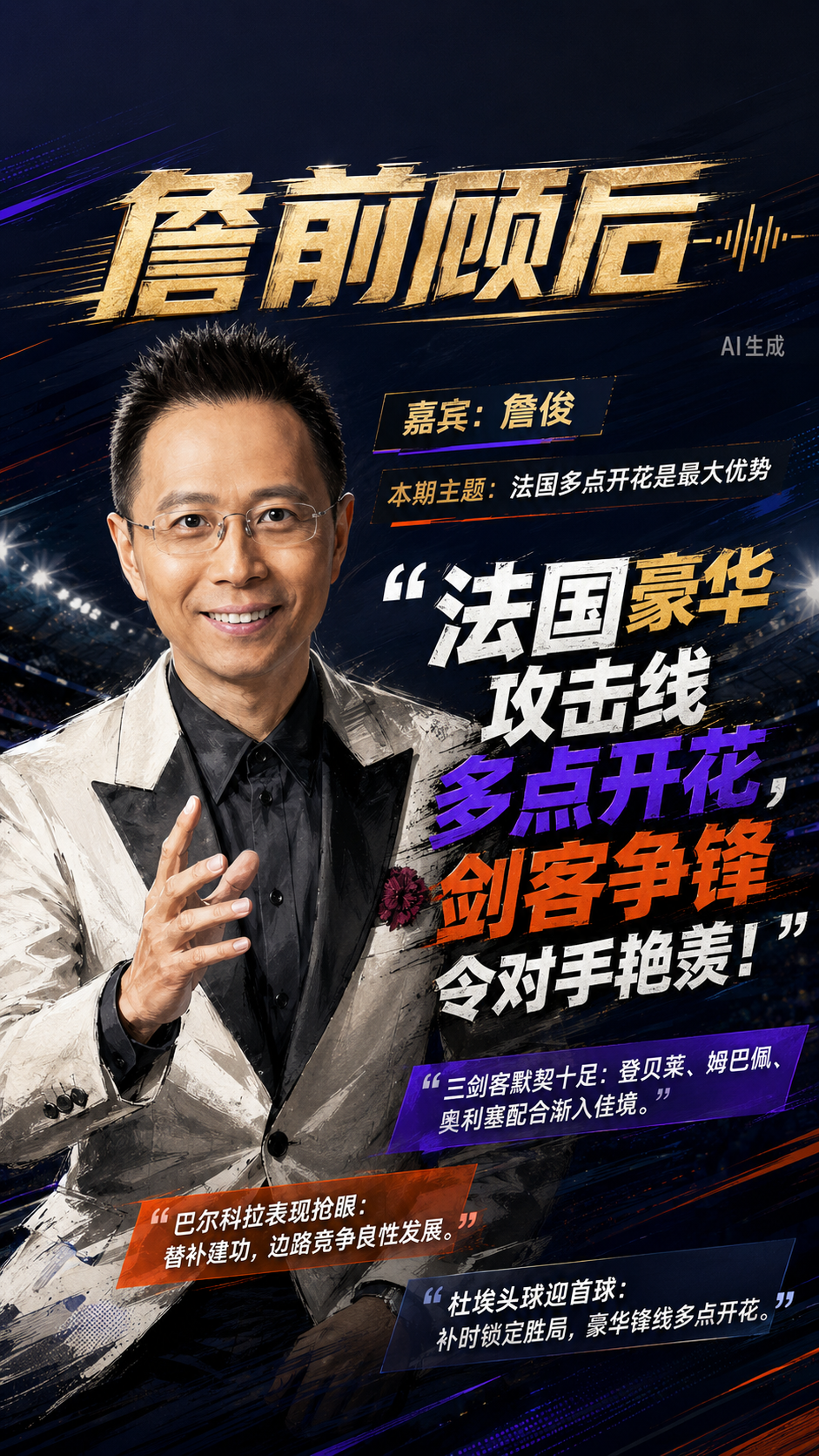 法国豪华攻击线多点开花，剑客争锋令对手艳羡！