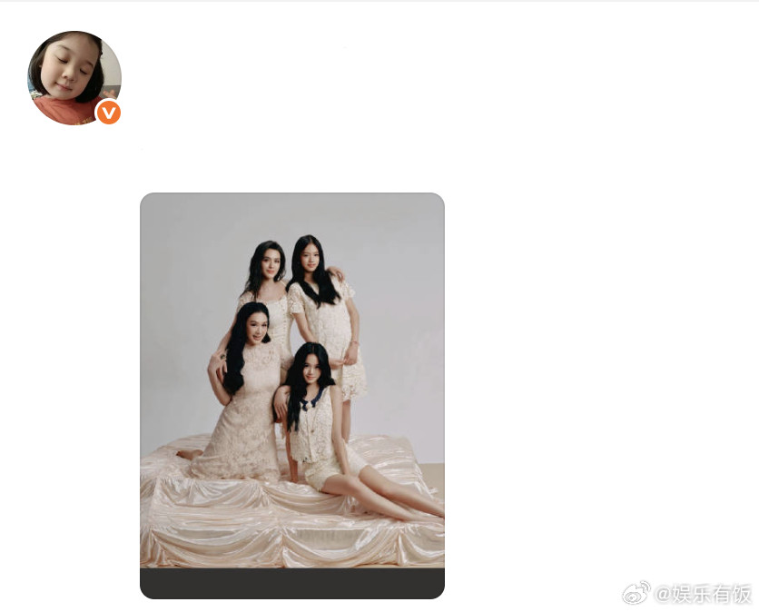 女儿们的美组合起来是钟丽缇的美刷到网友评价和她的女儿们：“完全母系基因遗传的