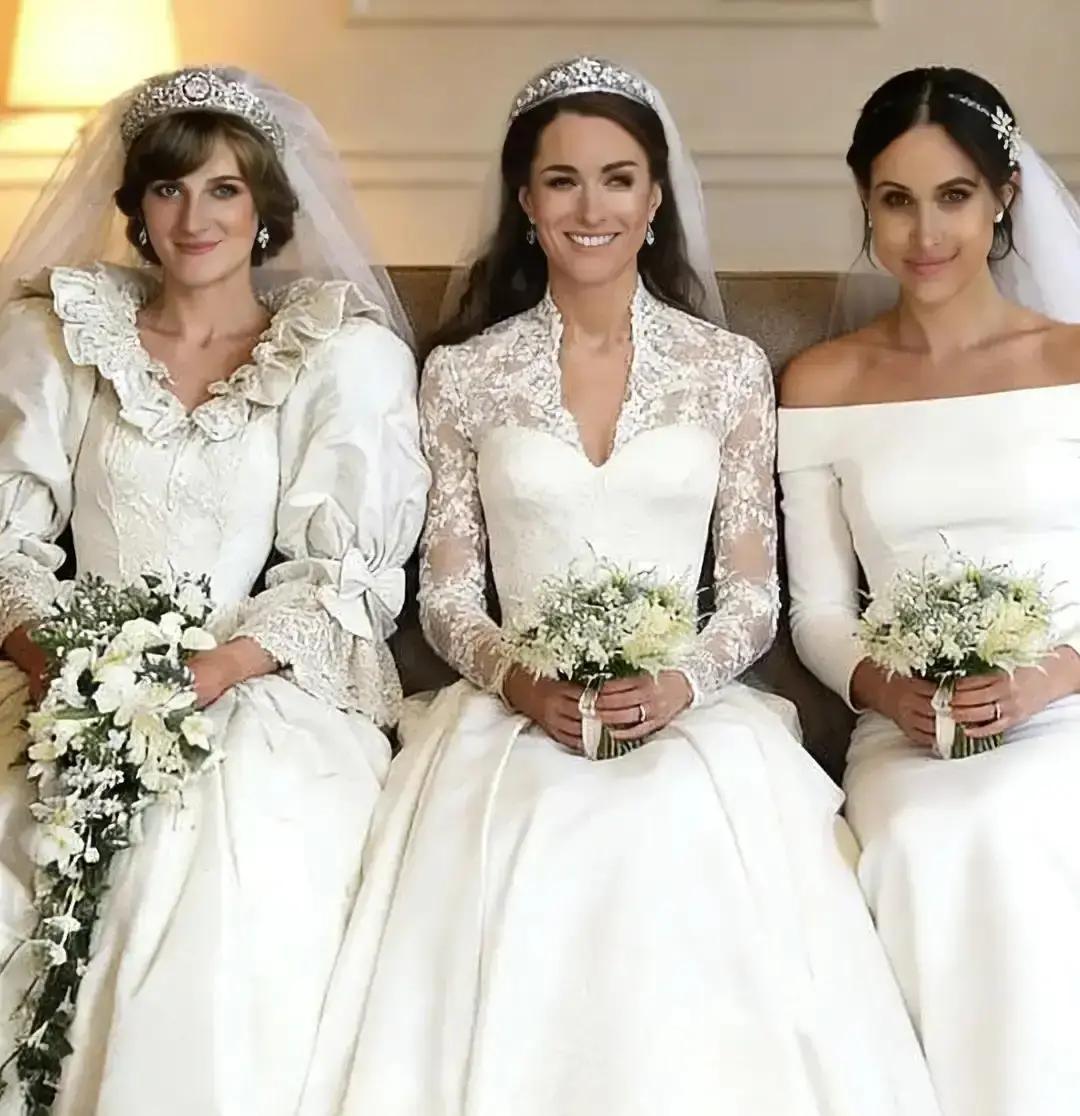 1.2亿婚纱穿一次就封箱黛安娜那件象牙塔夫绸，7.6米拖尾，739颗钻石王