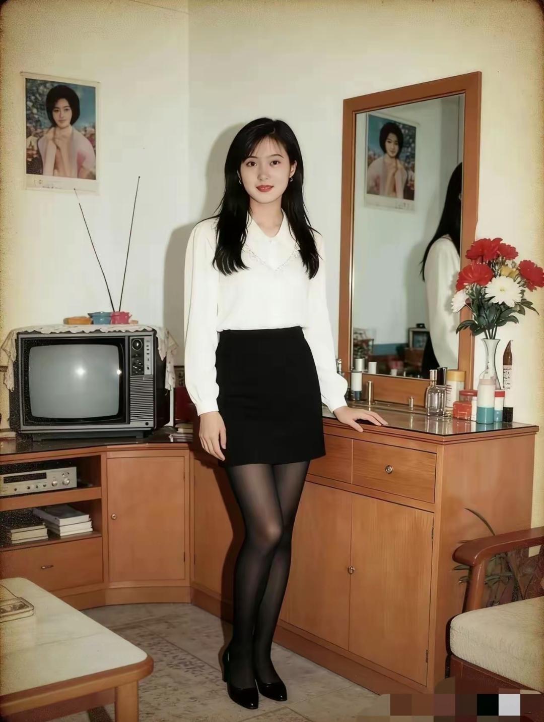 您能通过这位美女的穿着打扮和屋内家具家电摆设，猜出是哪个年代吗？
