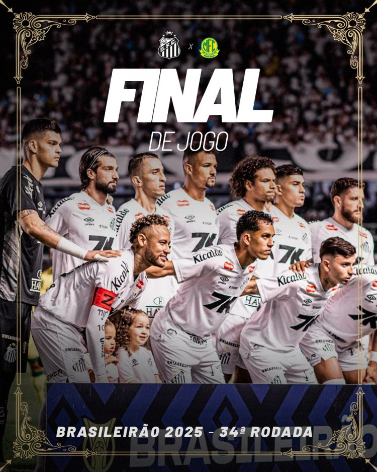 内马尔破门+送点! 桑托斯1-1战平米拉索尔, 仅领先降级区1分