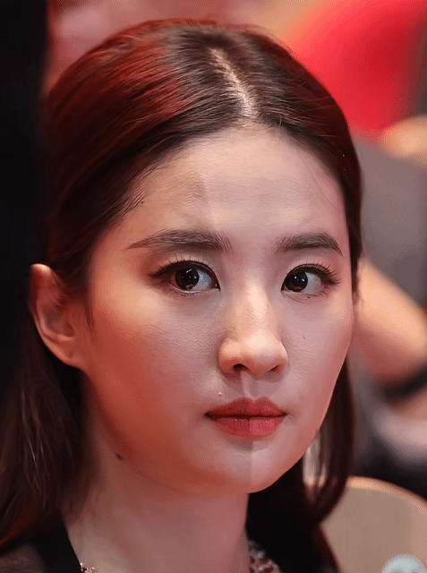 刘亦菲这张照片是不是被锐化了啊原样的就很好看了，她不用这些修图的反而更美