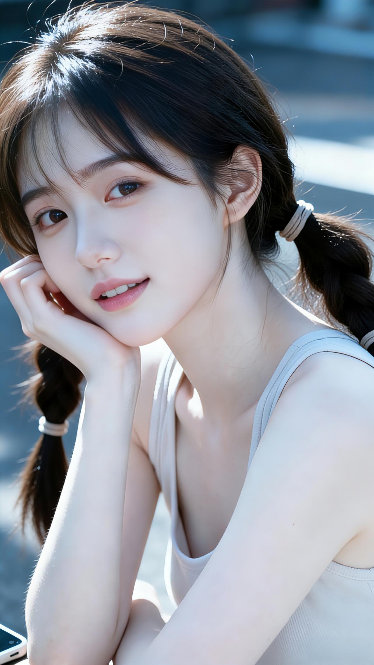 邻家小妹可爱又漂亮女生拍照姿势甜美风清纯甜美