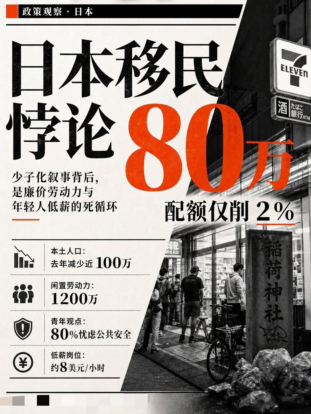 照现在的速度，再过33年，日本就会变成一个“非日本人”占多数的国家。这有