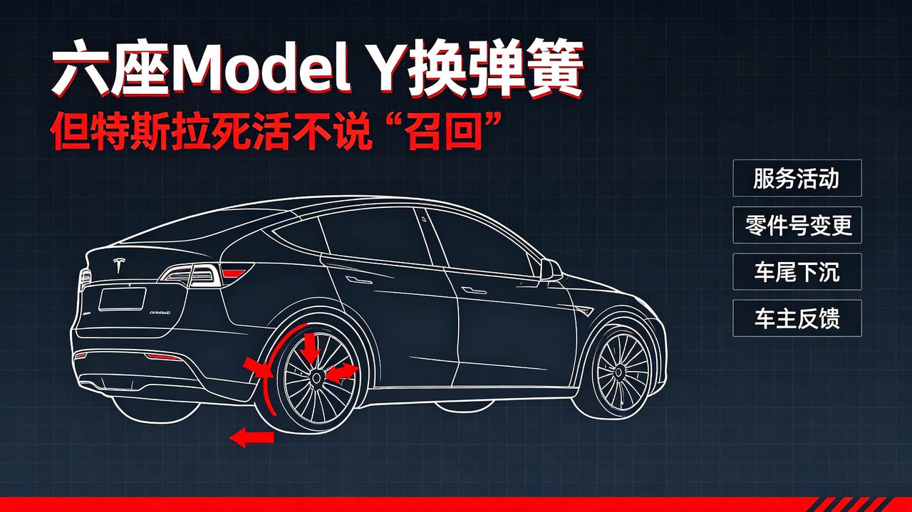 特斯拉悄悄给六座ModelY换弹簧，但"召回"两个字，人家死活不说特斯拉这