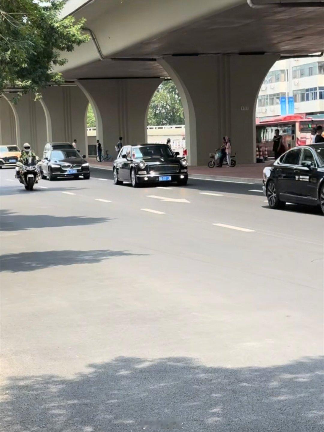 天津达沃斯一水的沃尔沃s90和红旗L5啊​​​