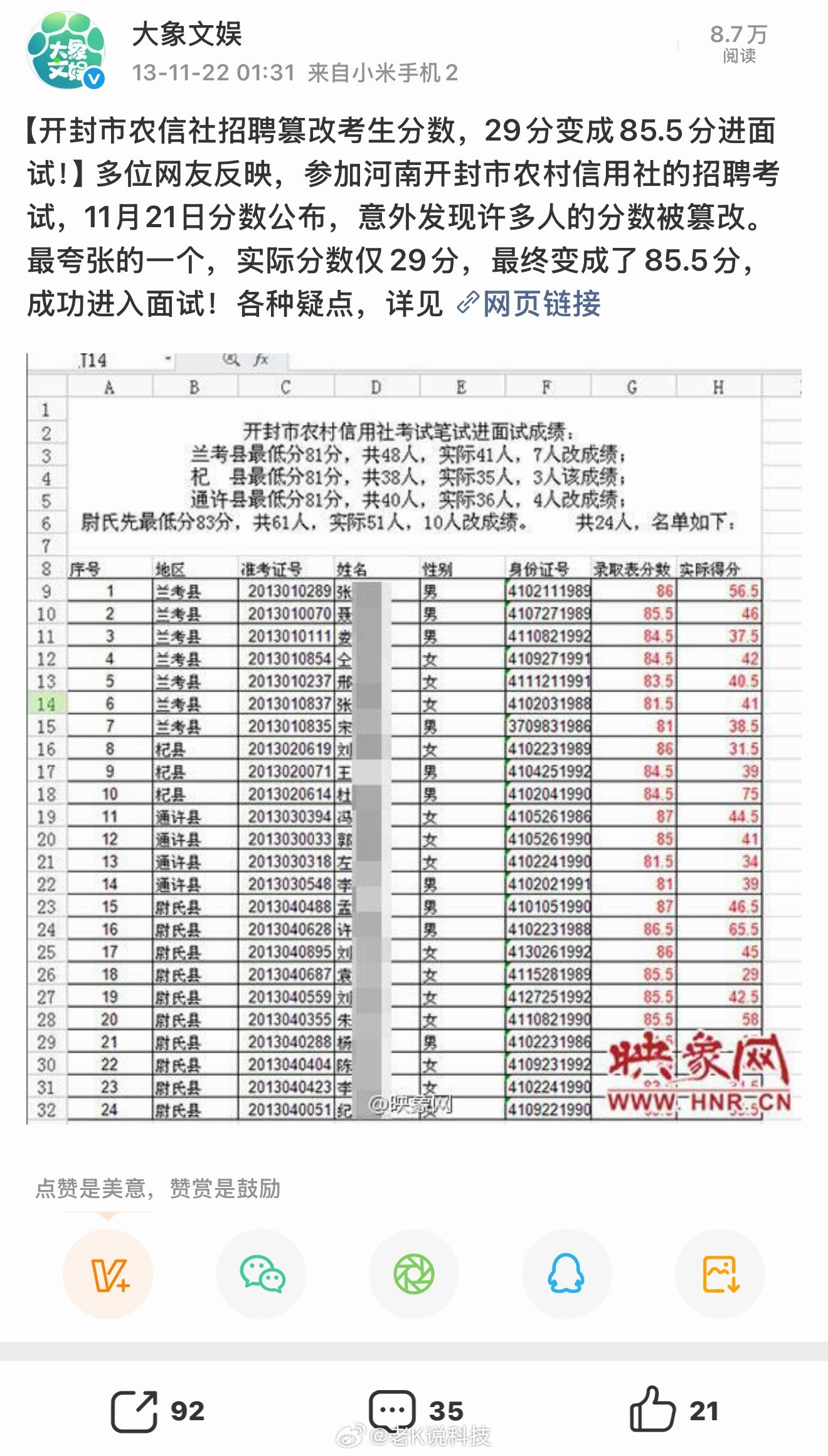 河南三支一扶案件查实作弊这样的结果，毫不意外。早在十多年前，体制内的个别招聘考试