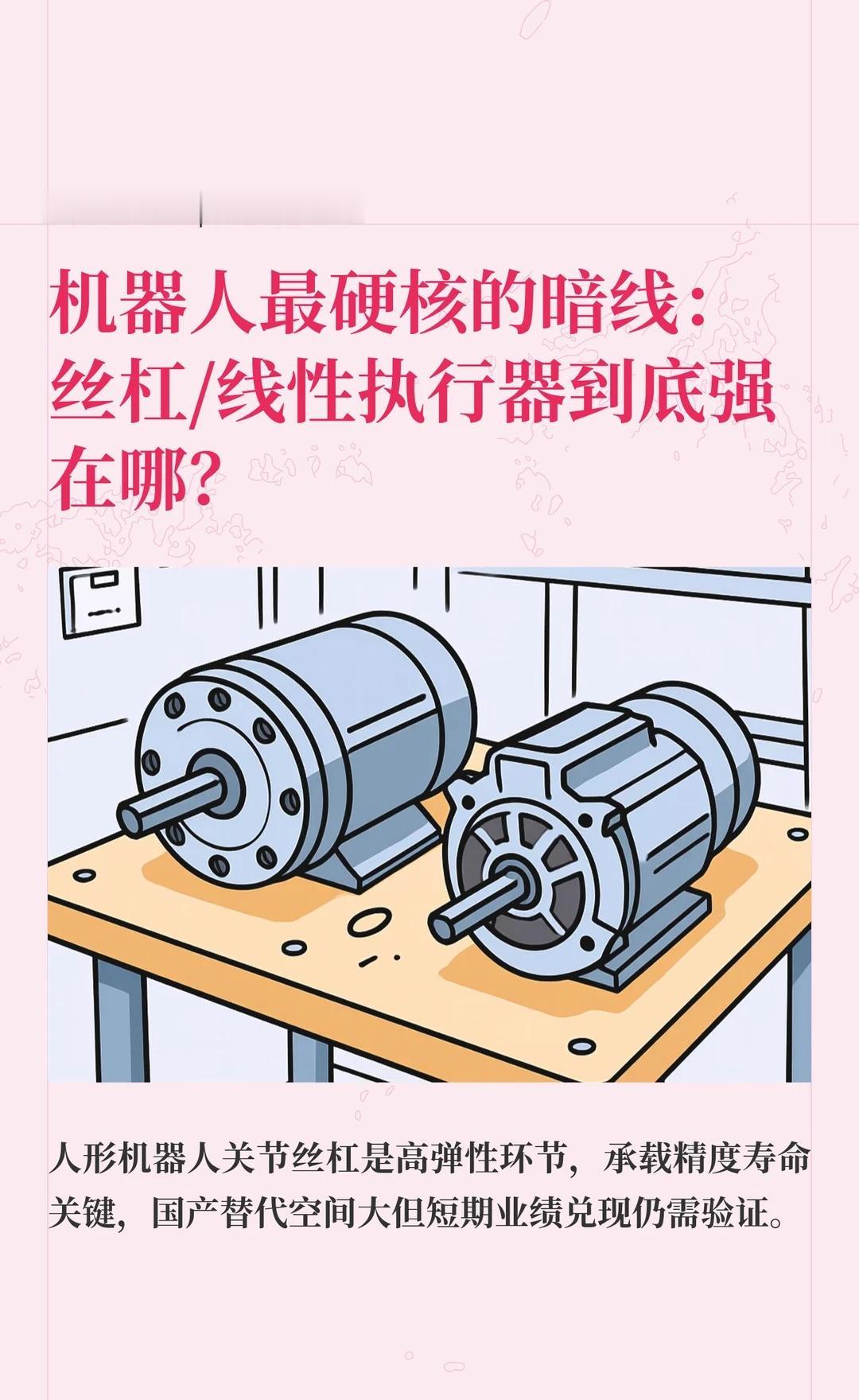 机器人最硬核的暗线：丝杠/线性执行器到底人形机器人丝杠线性执行器行