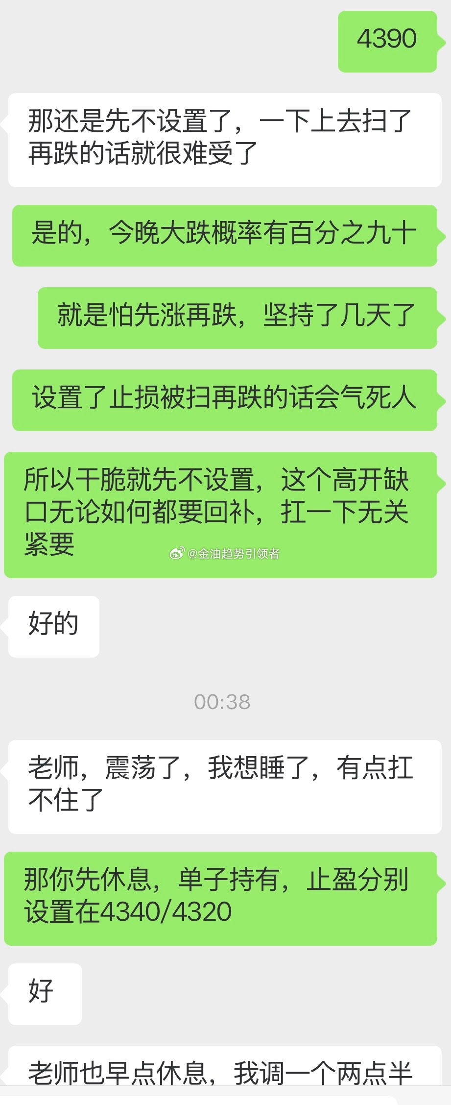 昨夜黄金大跌，最低4219，我们布局4360的空单刚好触及4220止盈点，所有空