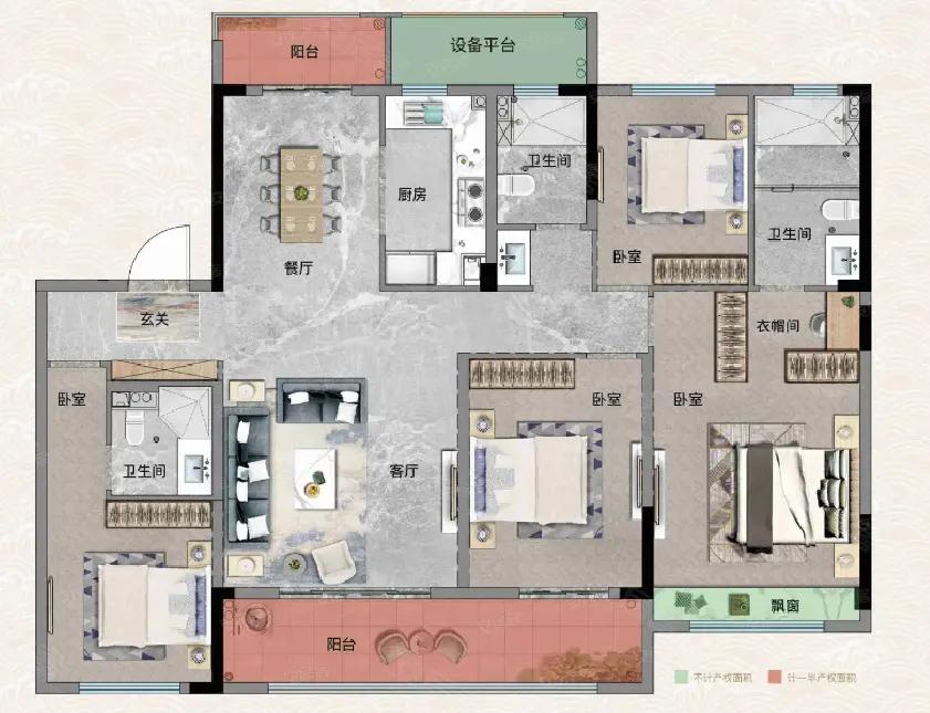 四房怎么布局，才能避开过道浪费？选四房户型，不少人会踩坑，长长的过道占面积