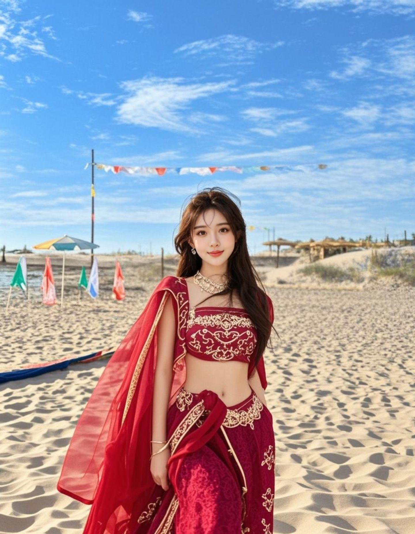 漠上红颜 原来ai写真可以这么美 人生总得有一套ai写真吧 谁拍谁好看...