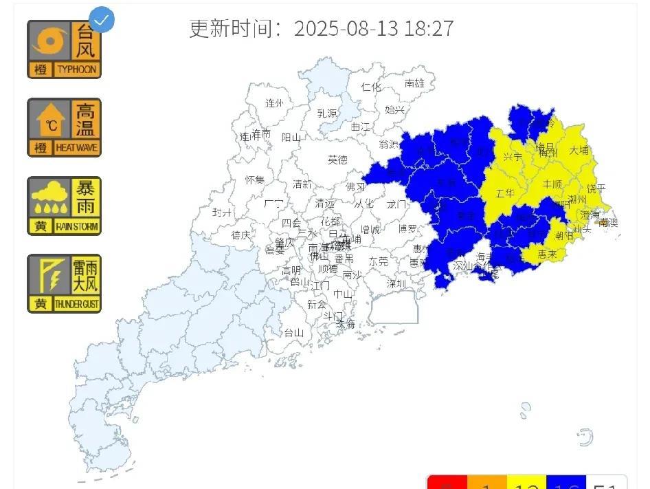 广东汕头、潮州、梅州等地将停课，今夜明天粤北地区直面台风袭击当前广东梅州大部分