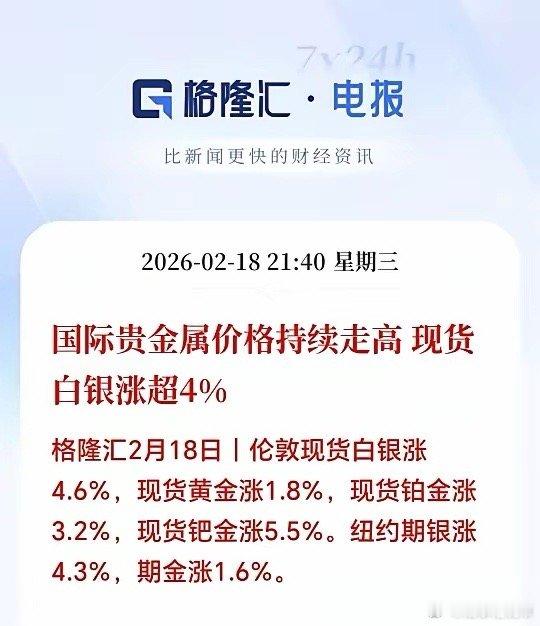 A股假期，外围贵金属大涨，刚刚突发大利好！国际贵金属今夜全线暴动！截止发稿，伦敦