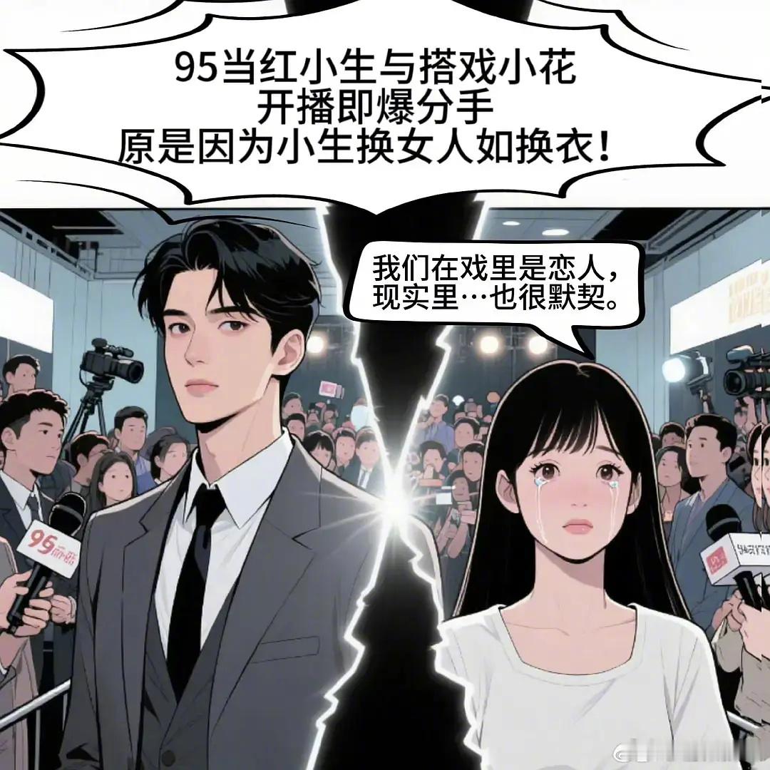 张小寒又画她那个漫画了，因戏生情95小生，拍一部爱一部，就不能直接发图爆料吗​