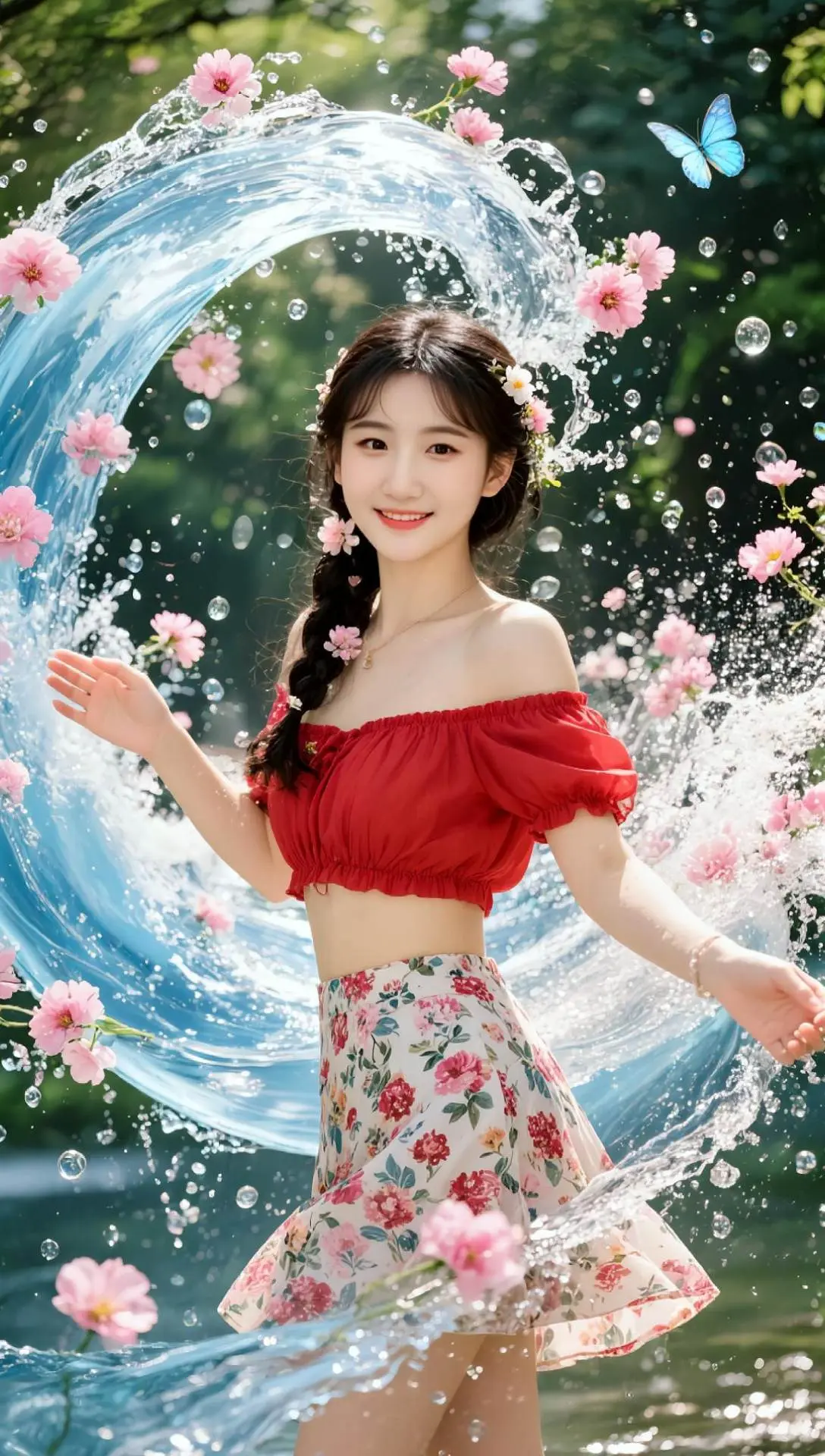 AI梦幻水花写真 ai创作