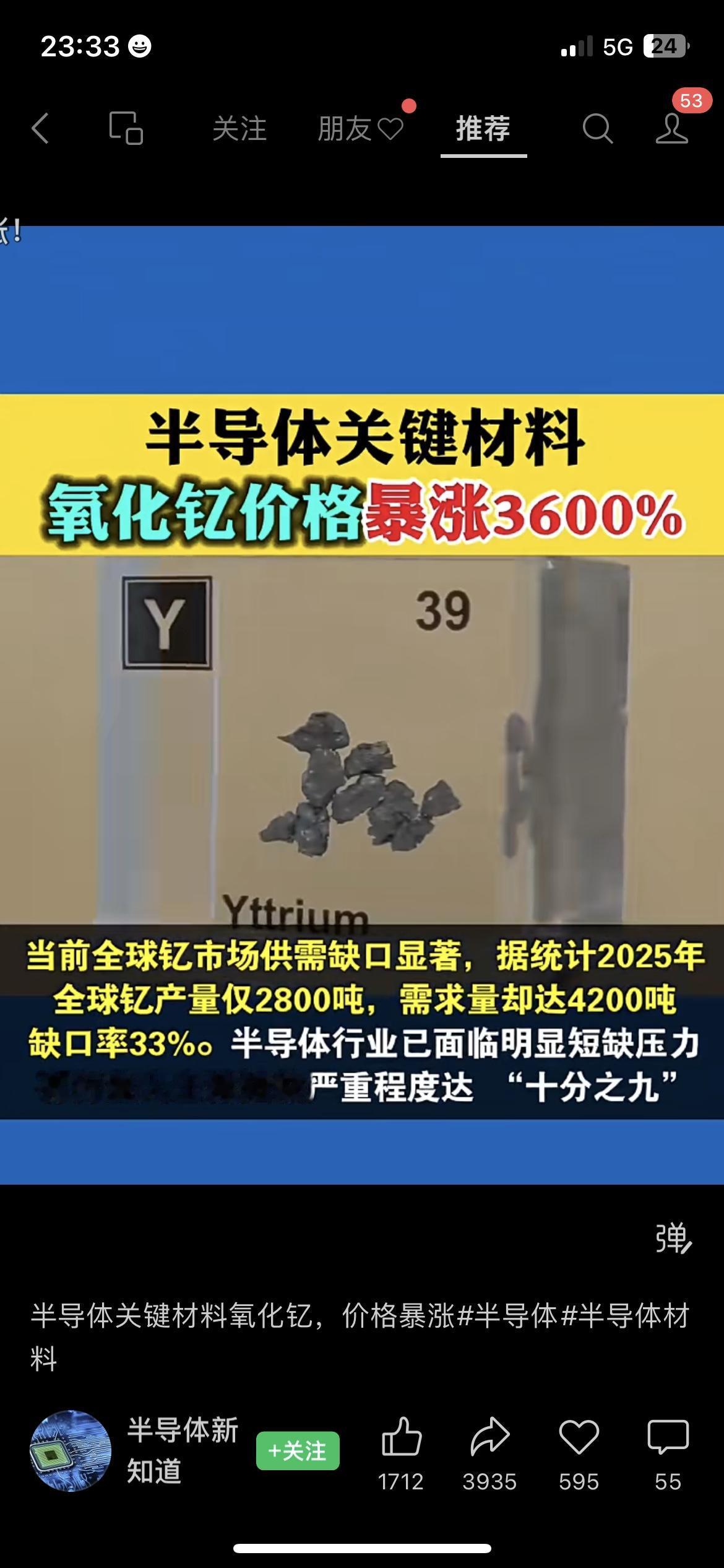 半导体要“断粮”？这小众材料一年涨36倍，全球抢疯了！谁能想到，一个叫“氧化钇