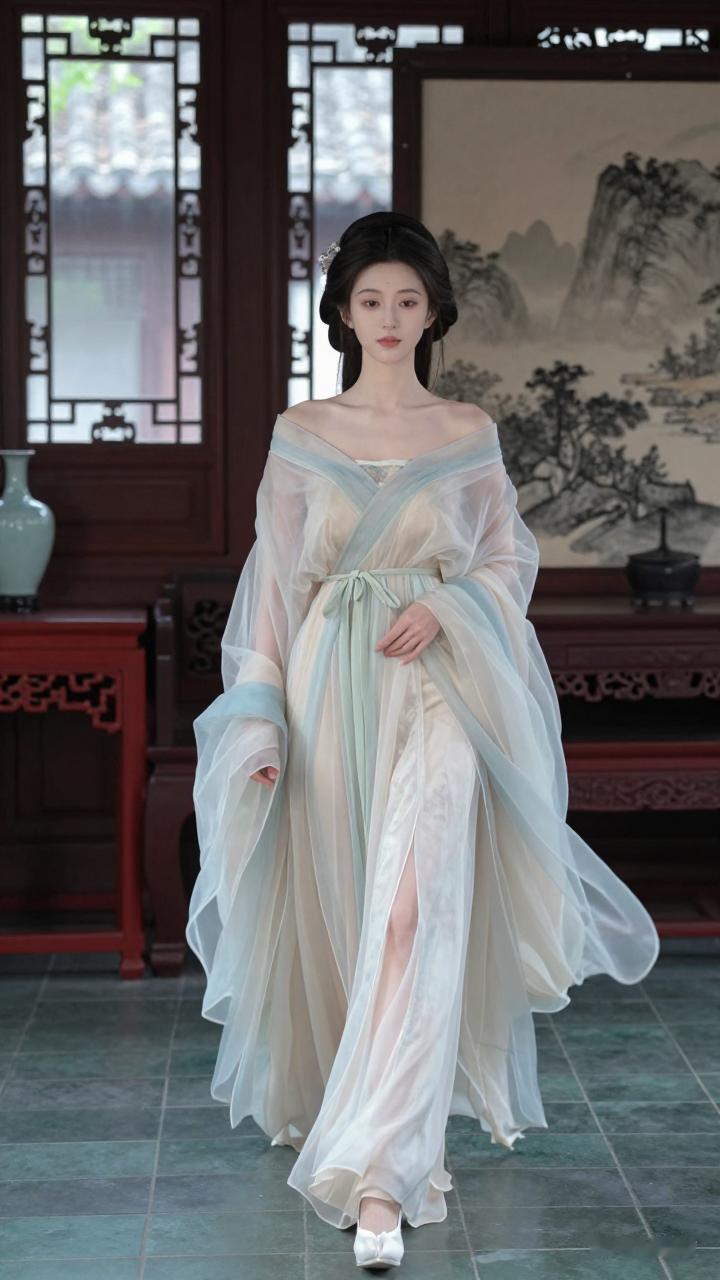 什么样的女性才叫有气质?穿越时空的古典美人，轻盈飘逸的汉服，宛如仙子降临。